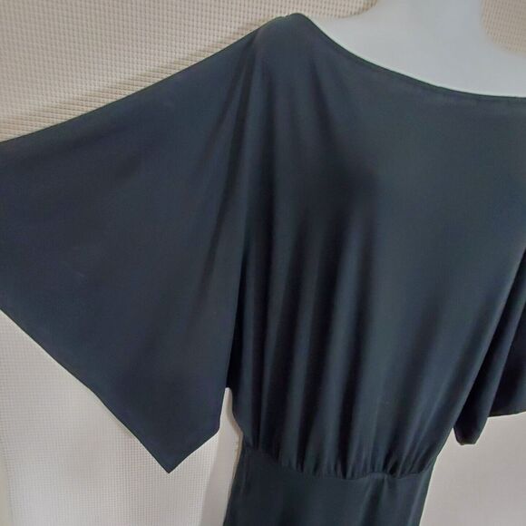 Urban Outfitters Dress Large Black Jersey Blouson Dolman Sleeves Casual Sheath - Picture 5 of 11